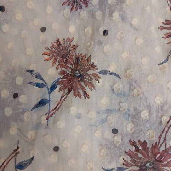 Joie "Eddison" Floral Ruffle Boho/Peasant Inspired Blouse - Picture 5 of 10